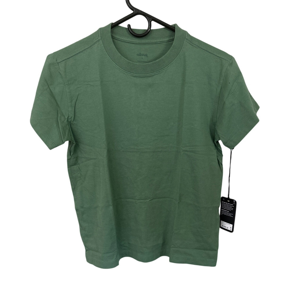 ALLBIRDS 100% Organic Cotton S/S Tee Shirt 'Hazy Cargo' Wms Size Small New